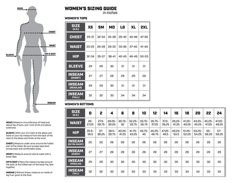 Women's Size Guide .